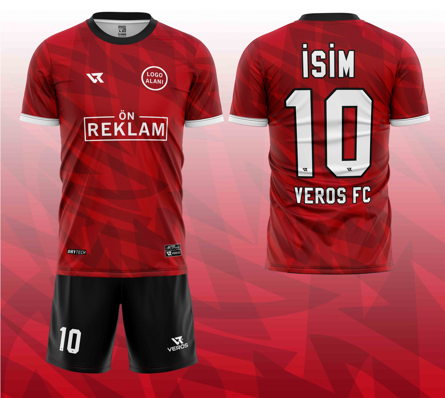 Kırmızı Desenli Halı Saha Forması VF000331