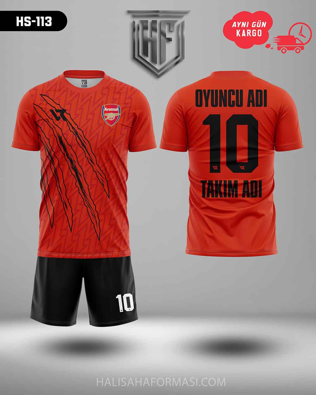 Arsenal Kiremit Mesh Takım Forması Tasarla