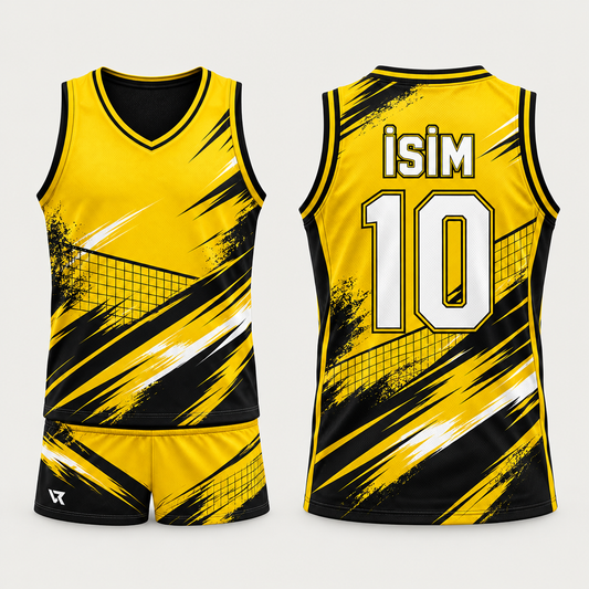VEROS Golden Strike Voleybol Forması - ön ve arka görünüm
