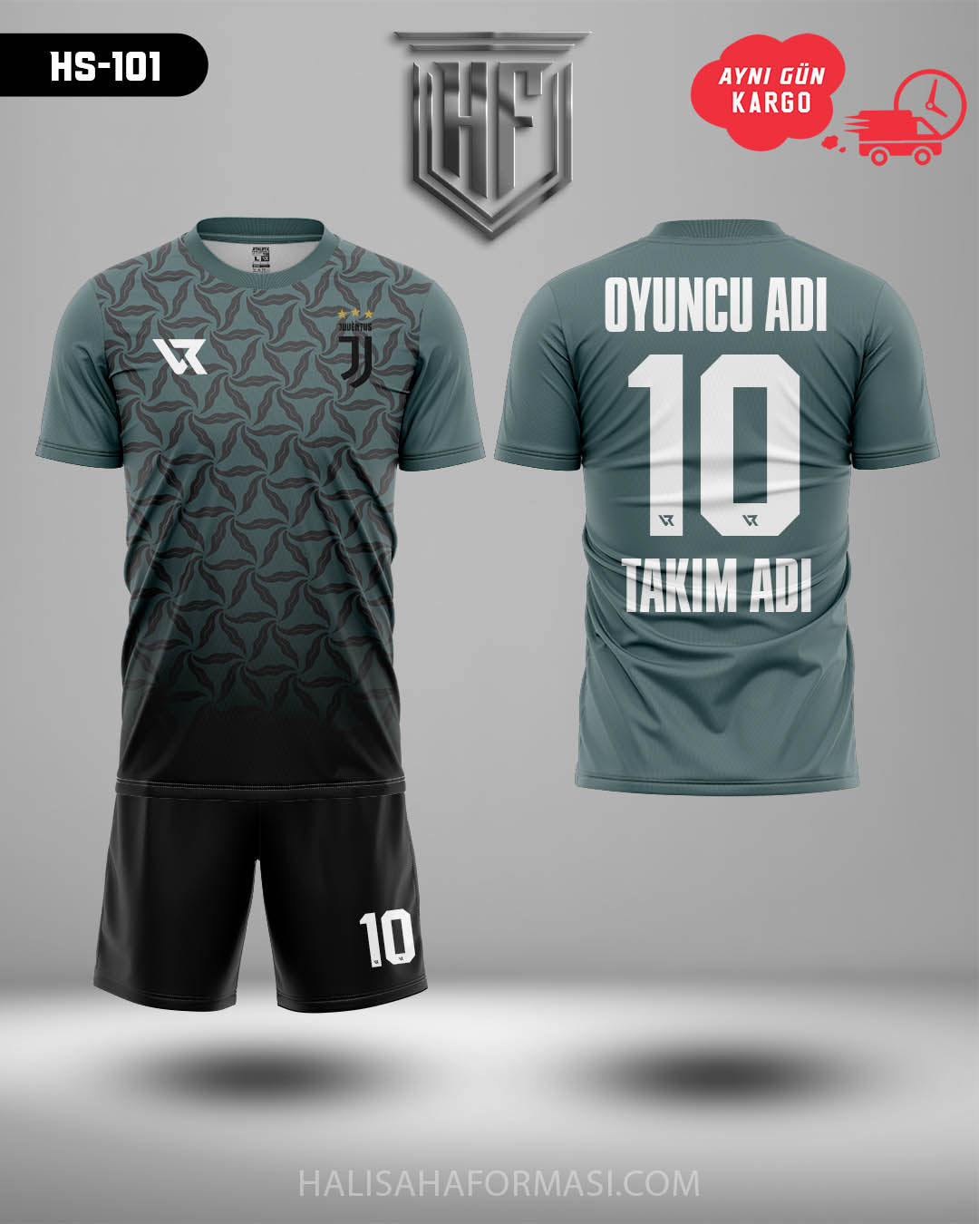 Juventus Açık Gri Jeep Black Hazır Forma Tasarla