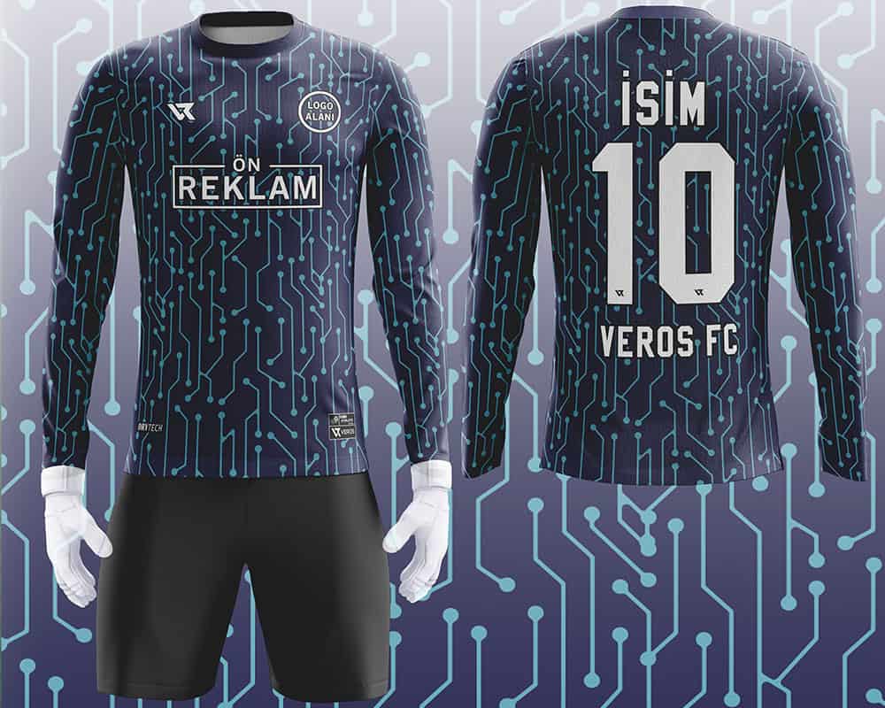 Lacivert Kaleci Forması Tasarım Dijital Forma VFK0015