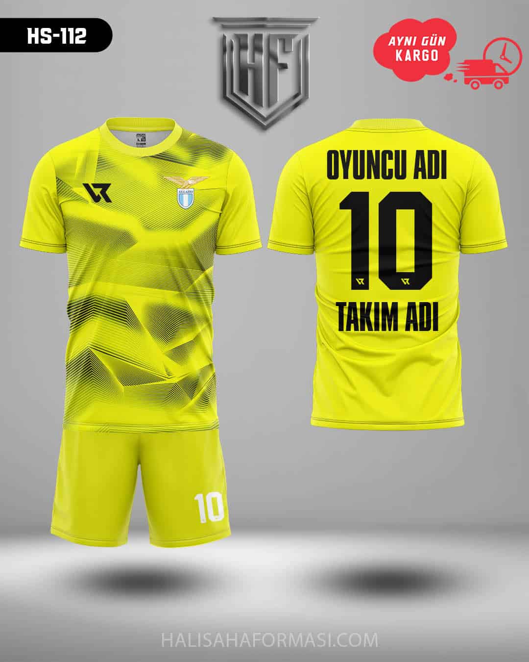 SS Lazio Sarı Mesh Degrade Hazır Forma