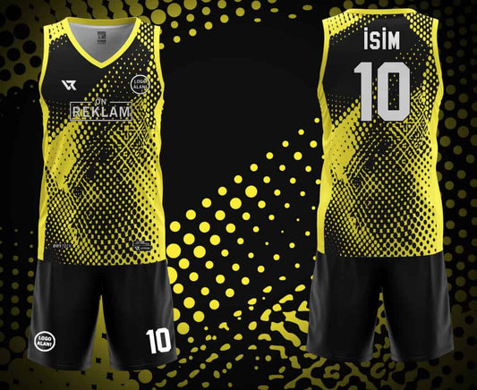 Sarı Desenli Voleybol Forması VF0002