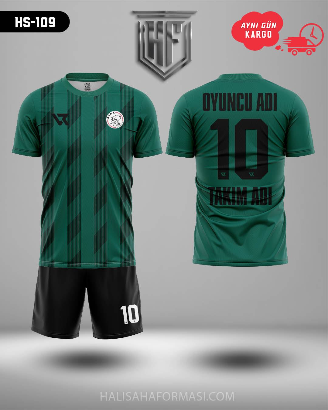 Ajax Koyu Petrol Yeşili Hazır Forma Tasarla