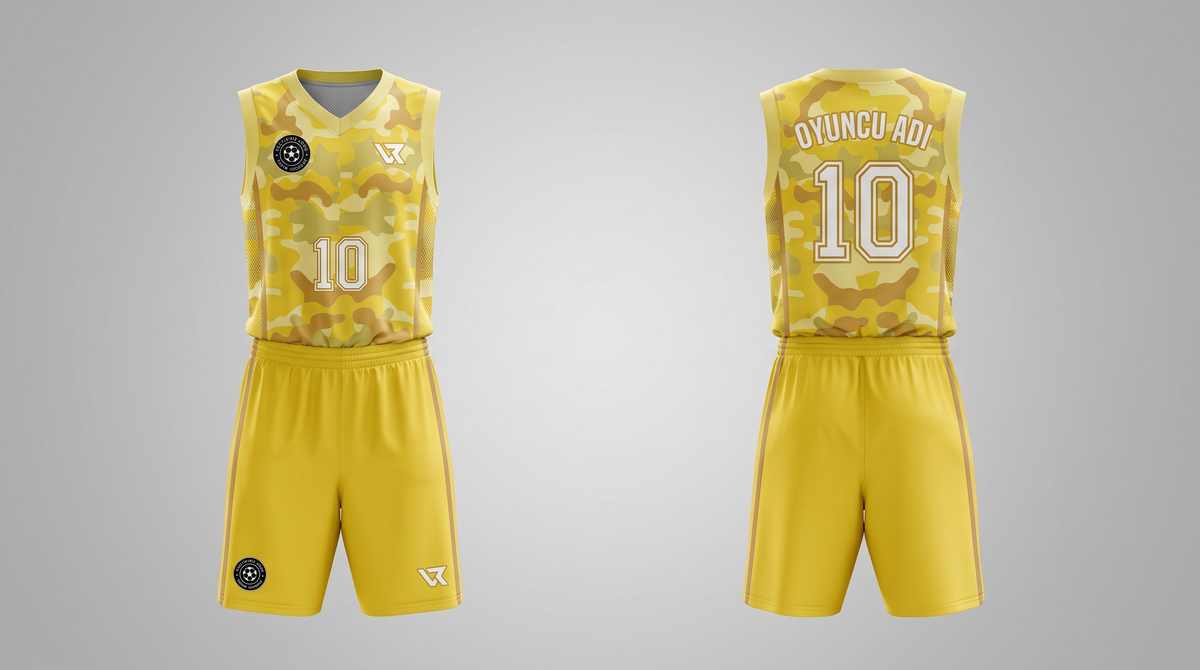 Orman Kamuflaj Desenli Basketbol Forması