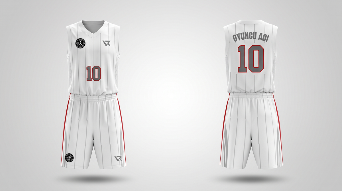 Fit Çizgi Desenli Basketbol Forması