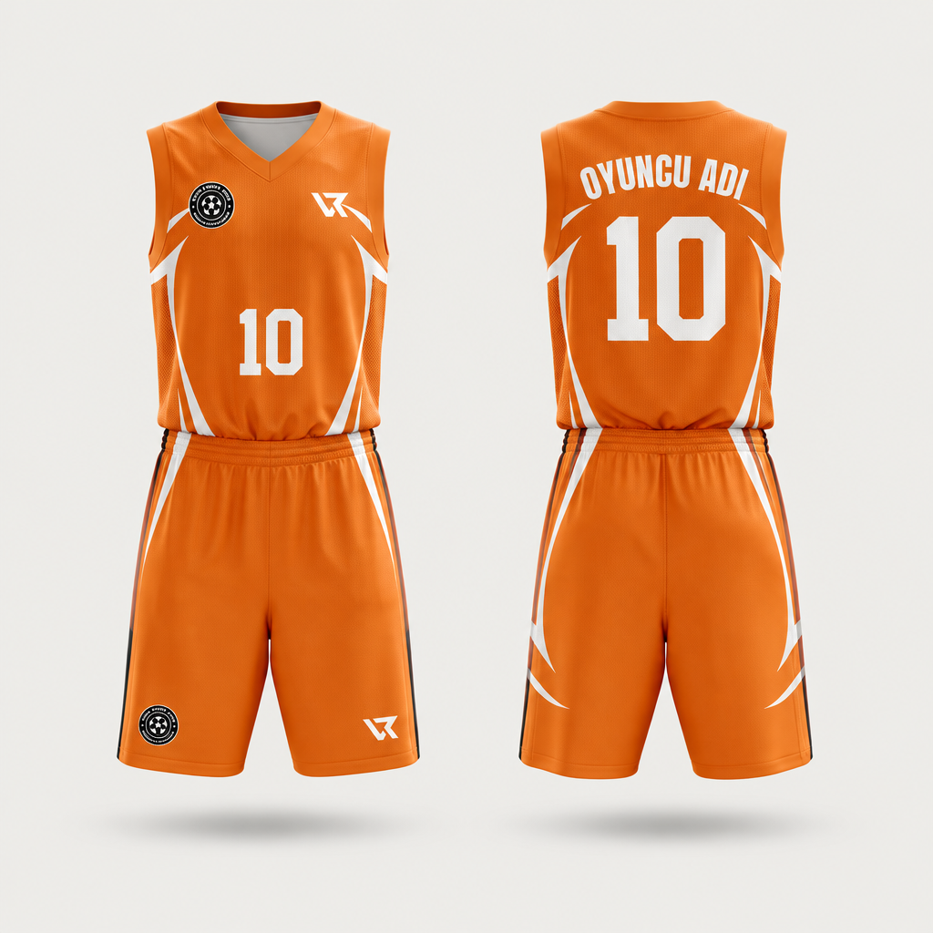 Rüzgar Desenli Basketbol Forması VB-AI022 - ön ve arka görünüm