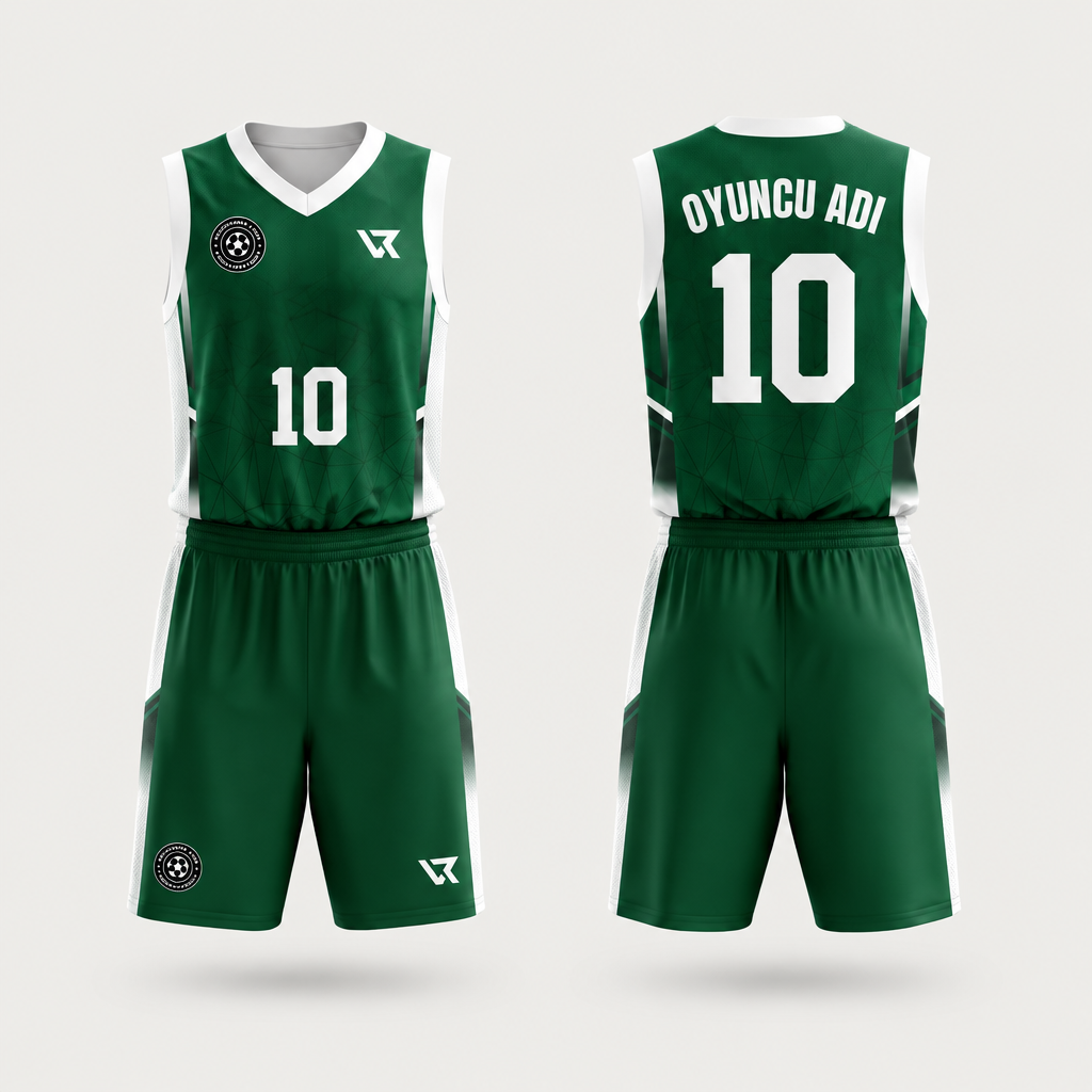 Simbiyoz Desenli Basketbol Forması VB-AI012 - ön ve arka görünüm