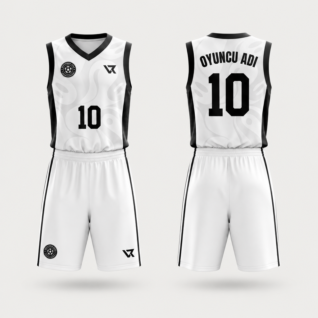 Tai Chi Desenli Basketbol Forması VB-AI024 - ön ve arka görünüm
