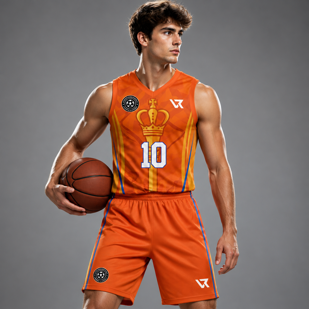 Asa Desenli Basketbol Forması VB-AI014 - sporcu üzerinde