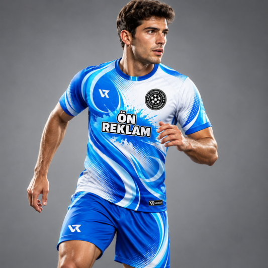 VEROS Azure Wave Futbol Forma Takımı - sporcu üzerinde