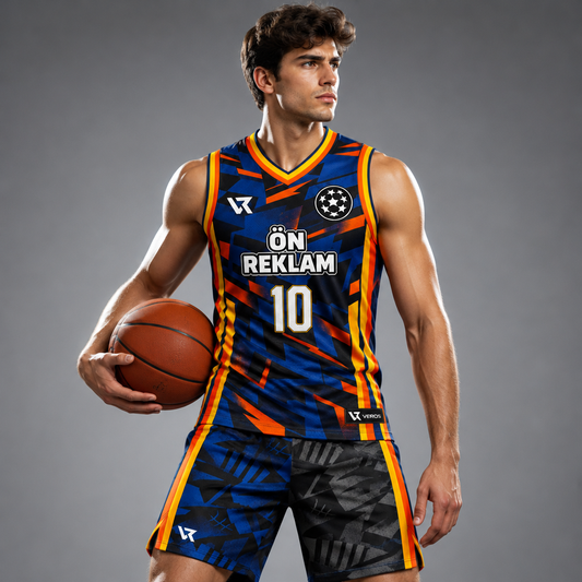 VEROS Thunder Grid Basketbol Forma Takımı - sporcu üzerinde