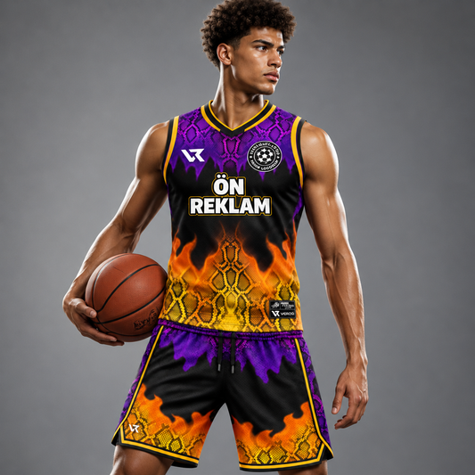 VEROS Viper Flame Basketbol Forma Takımı - sporcu üzerinde