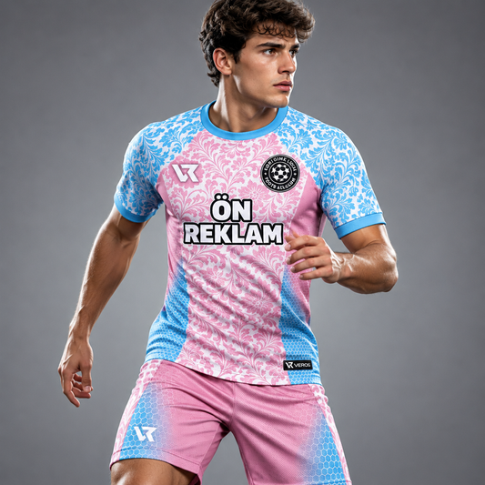VEROS Blush Bloom Futbol Forma Takımı - sporcu üzerinde