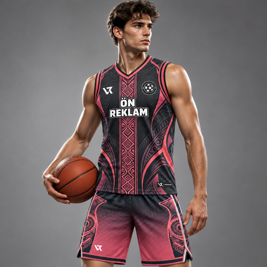 VEROS Rose Crown Basketbol Forma Takımı - sporcu üzerinde