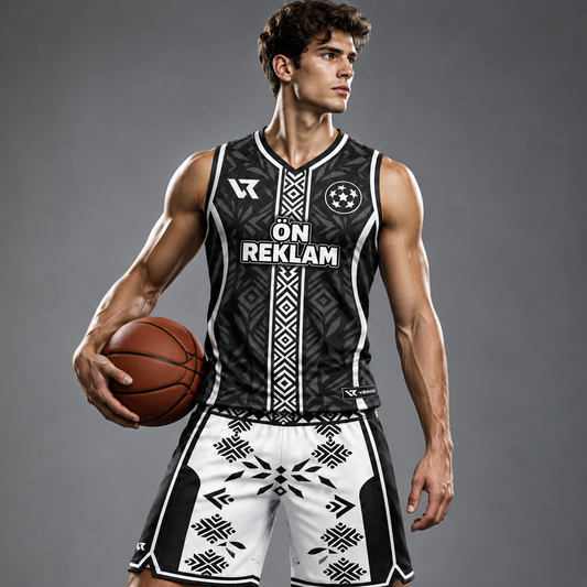 VEROS Mono Tribal Basketbol Forma Takımı - sporcu üzerinde