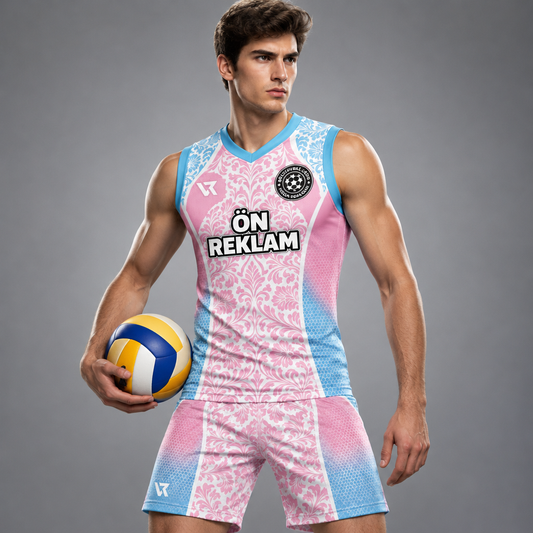 VEROS Blush Bloom Voleybol Forma Takımı - sporcu üzerinde