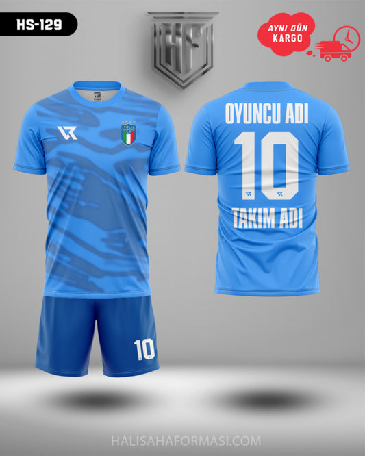 İtalya Bebe Mavi Halı Saha Takım Forması