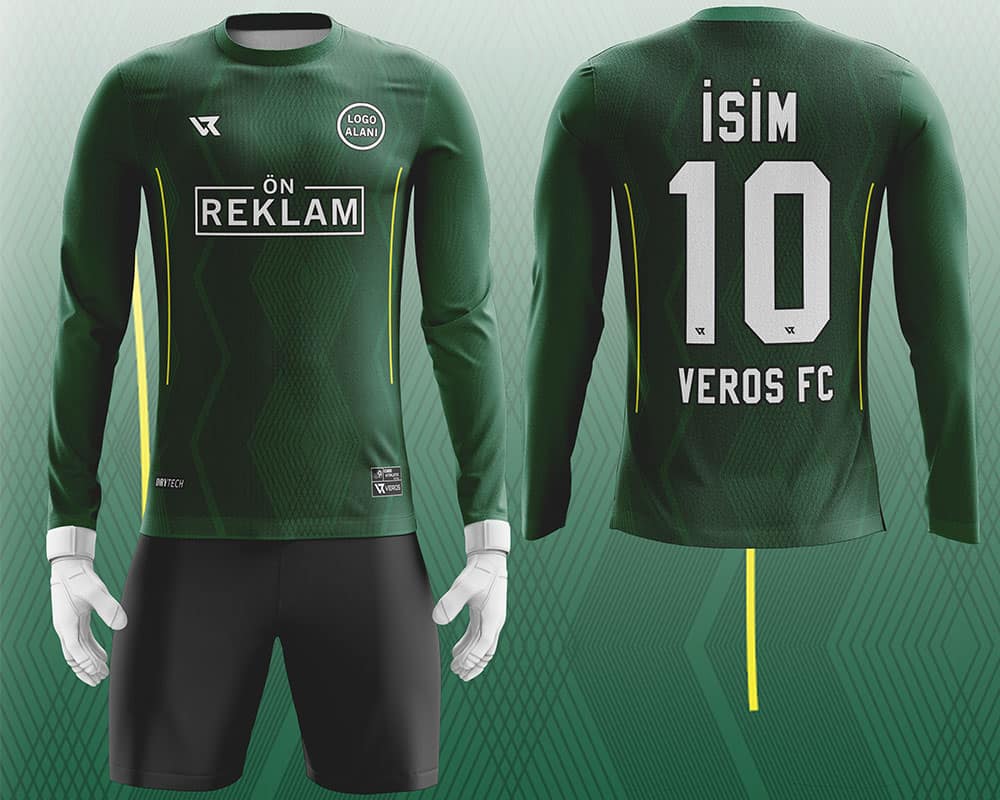 Koyu Yeşil Kaleci Forması Tasarım Forma VFK0014