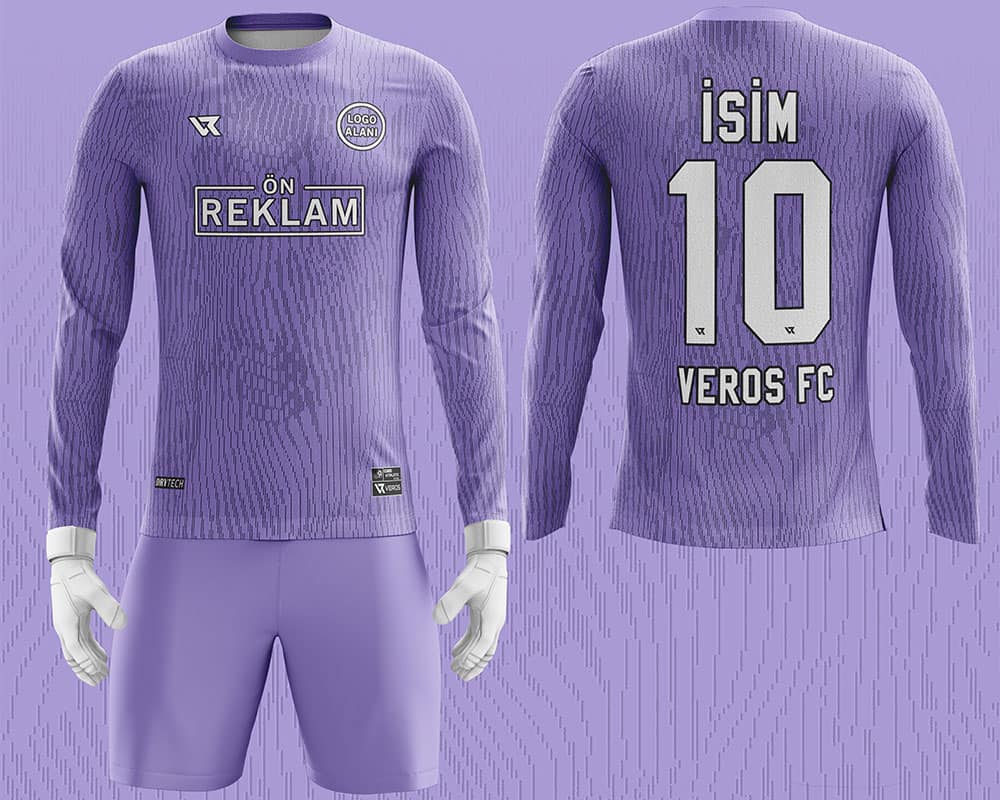Mor Özel Tasarım Uzun Kollu Kaleci Forması VFK0006