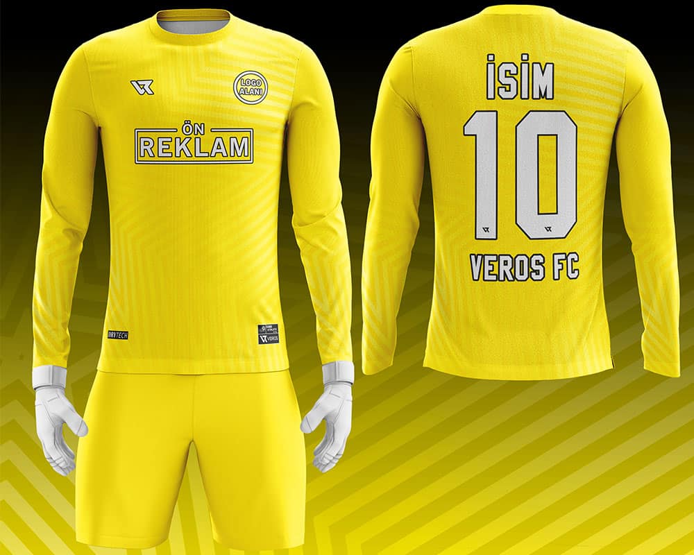 Sarı Kaleci Forması Klasik Tasarım VFK0009