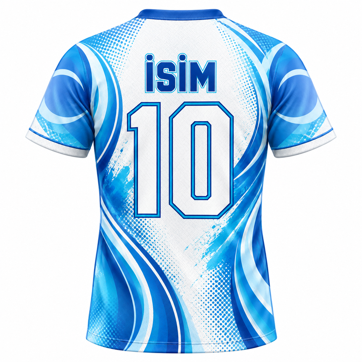 VEROS Azure Wave Futbol Forma Takımı arka isim ve numara görünümü