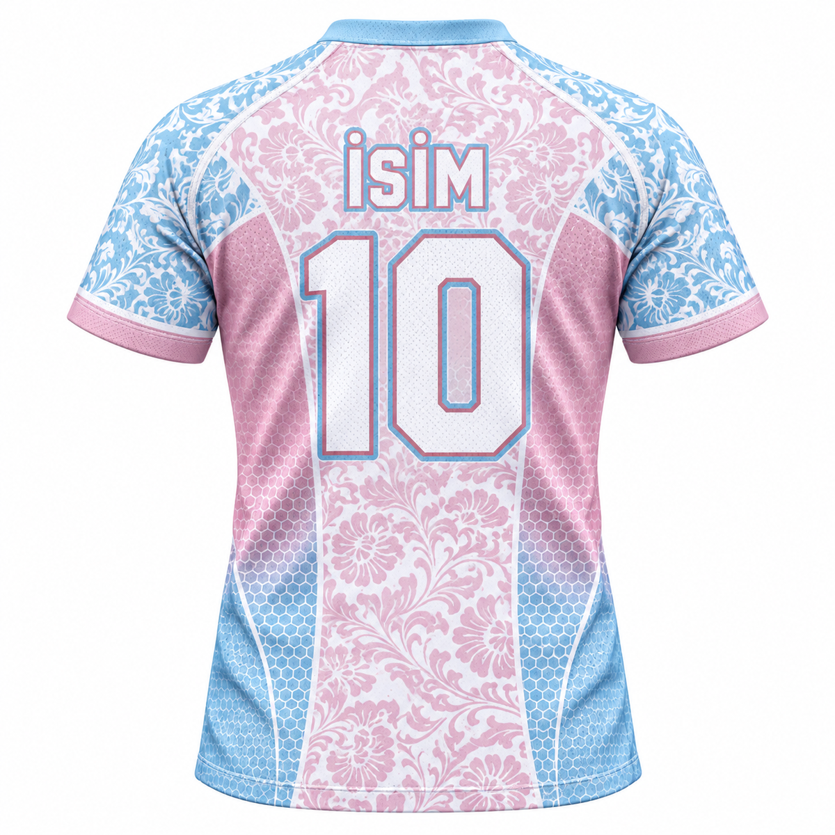 VEROS Blush Bloom Futbol Forma Takımı arka isim ve numara görünümü
