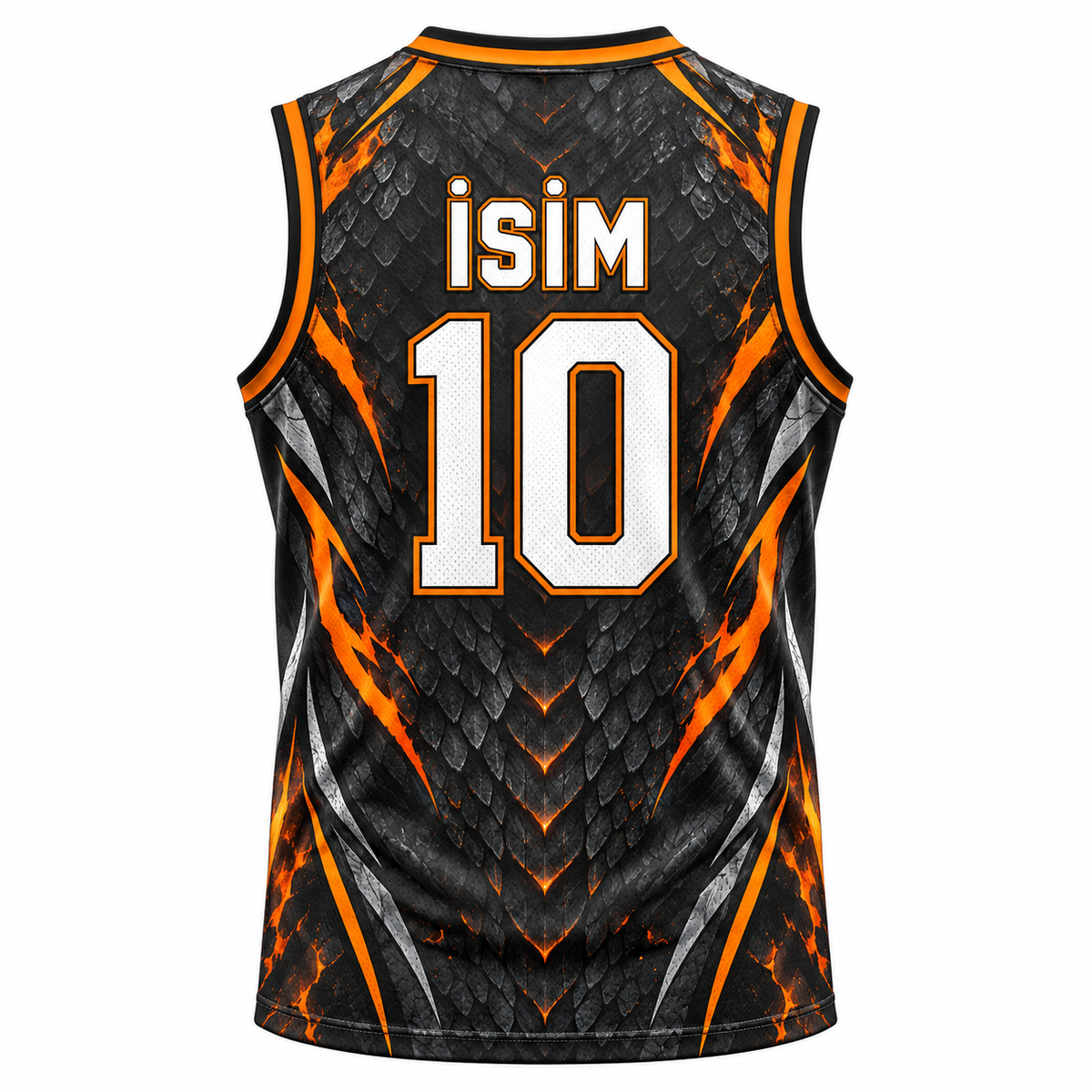 VEROS Ember Beast Basketbol Forma Takımı arka isim ve numara görünümü