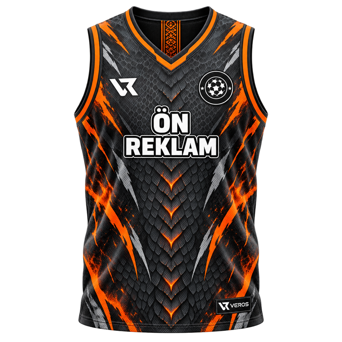 VEROS Ember Beast Basketbol Forma Takımı ön görünüm Antrasit-Turuncu