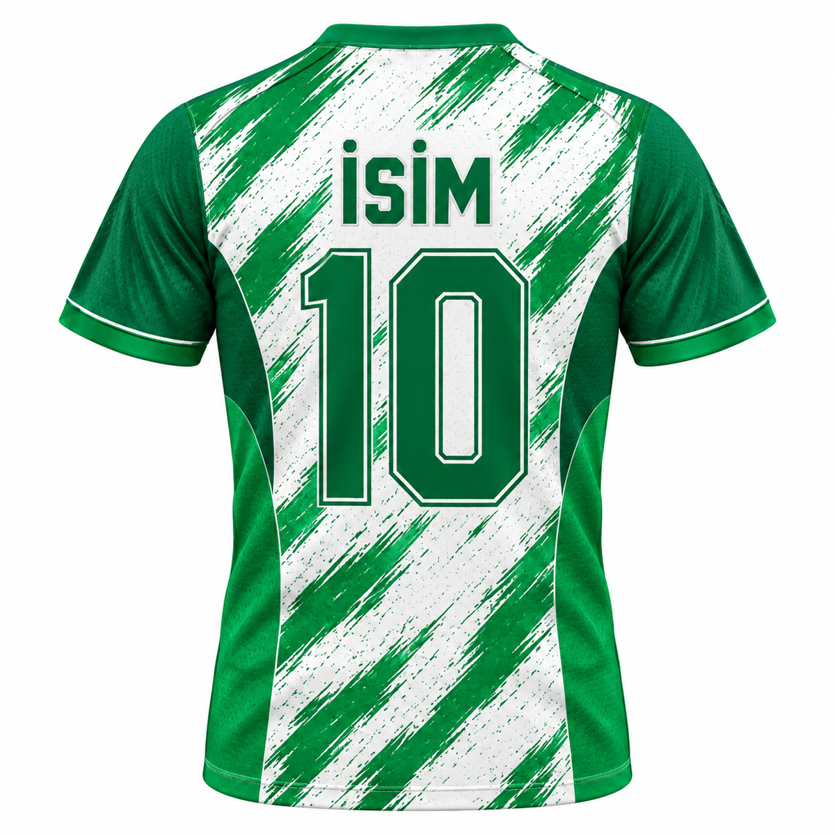 VEROS Emerald Grunge Futbol Forma Takımı arka isim ve numara görünümü
