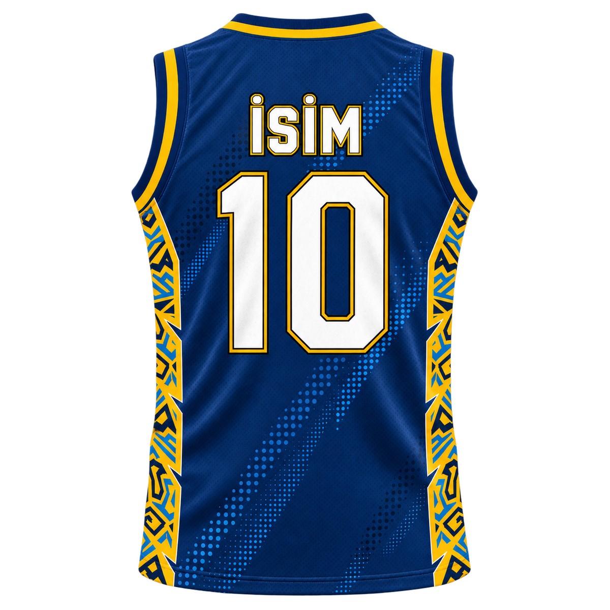 VEROS Geo Blue basketbol forma takımı arka görünüm