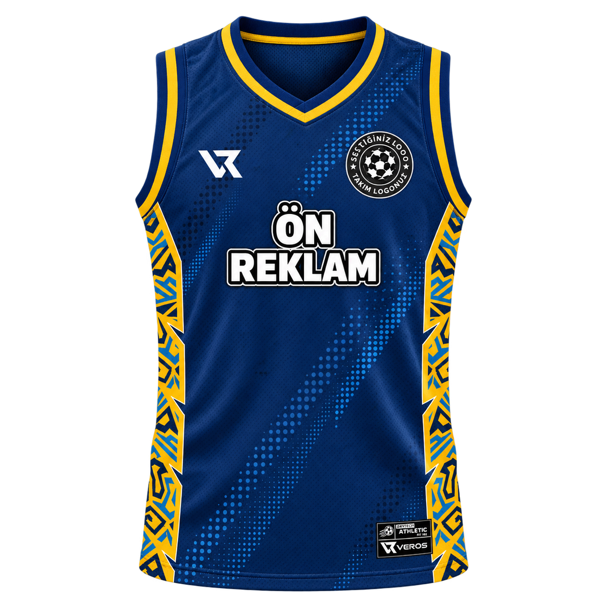 VEROS Geo Blue basketbol forma takımı ön görünüm