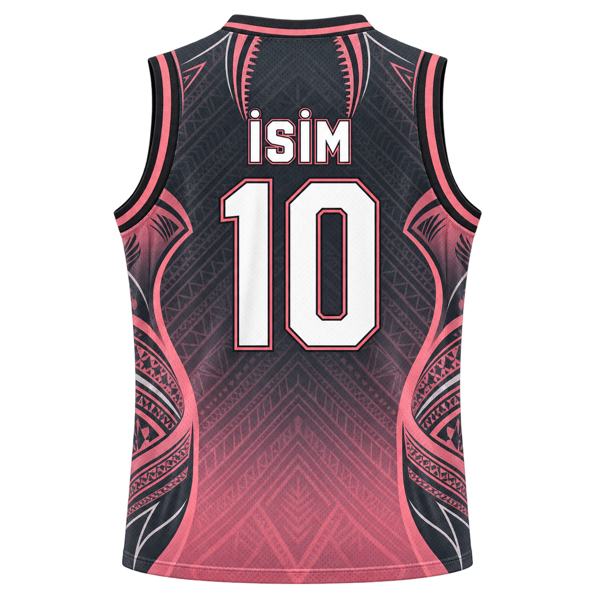 VEROS Rose Crown Basketbol Forma Takımı arka isim ve numara görünümü