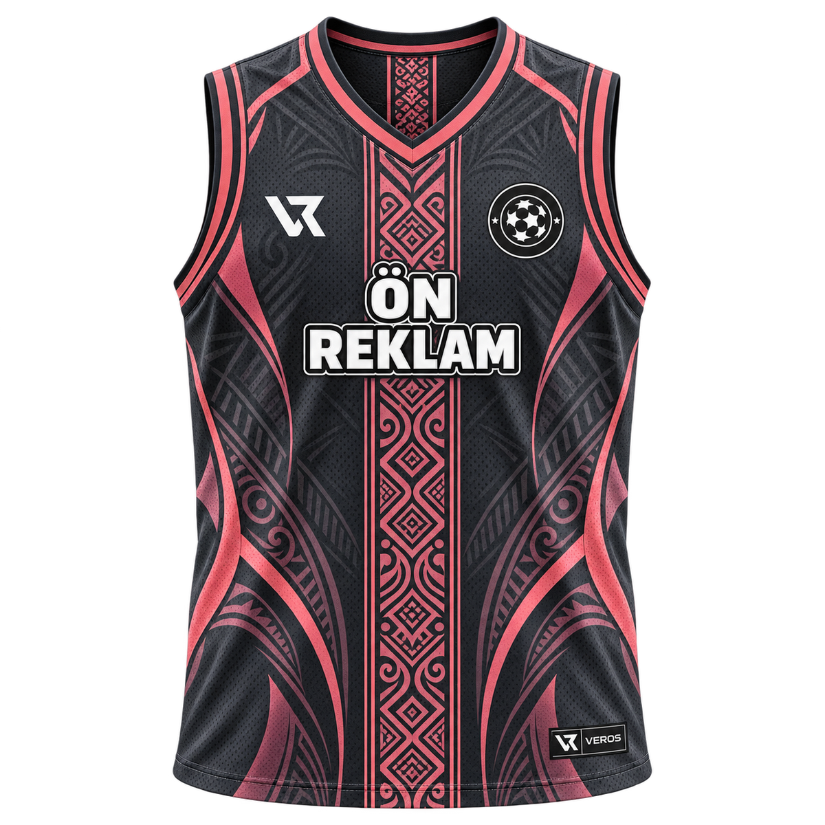 VEROS Rose Crown Basketbol Forma Takımı ön görünüm Antrasit-Gül Kurusu